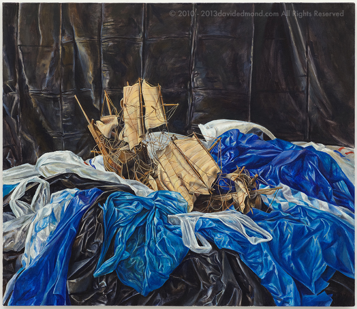 The Wrecking - David Edmond - 76x66 cm - Oil on Linen